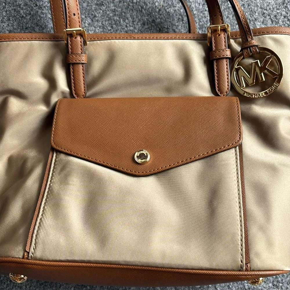 Michael Kors Tan and Brown Women's Bag